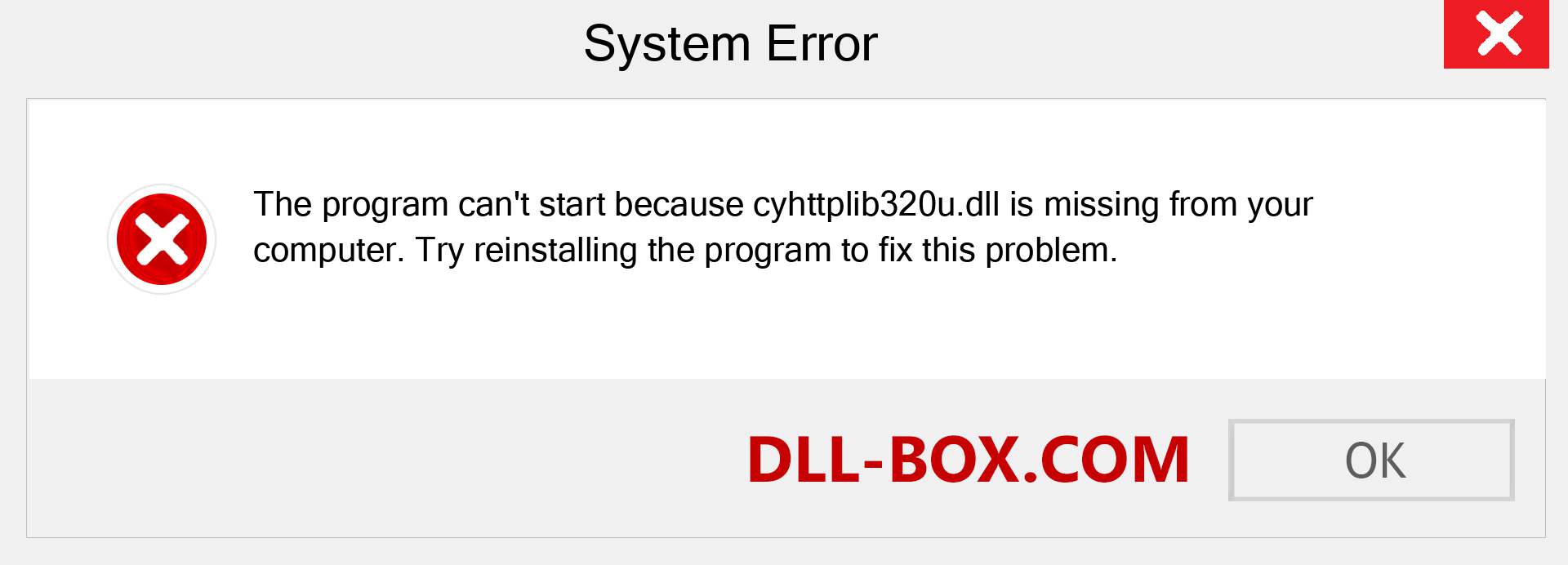  cyhttplib320u.dll file is missing?. Download for Windows 7, 8, 10 - Fix  cyhttplib320u dll Missing Error on Windows, photos, images